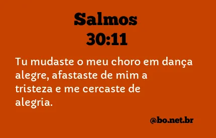 Salmos 30:11 NTLH