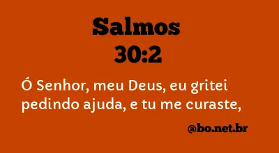 Salmos 30:2 NTLH