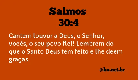 Salmos 30:4 NTLH