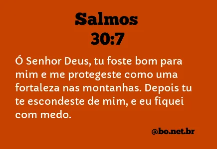 Salmos 30:7 NTLH