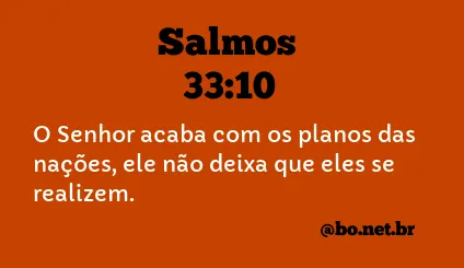 Salmos 33:10 NTLH