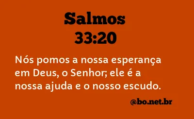 Salmos 33:20 NTLH