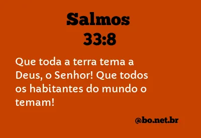 Salmos 33:8 NTLH