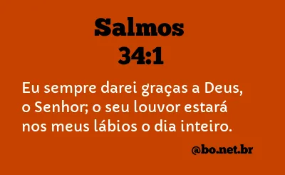 Salmos 34:1 NTLH