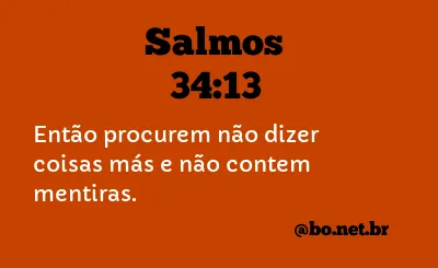 Salmos 34:13 NTLH