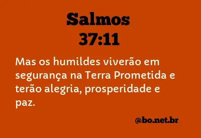 Salmos 37:11 NTLH