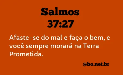 Salmos 37:27 NTLH