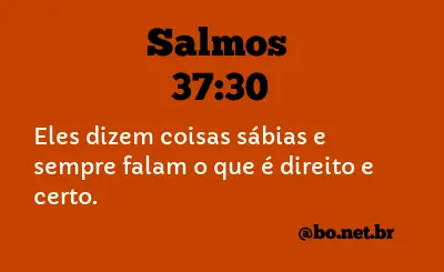 Salmos 37:30 NTLH