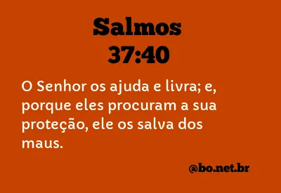 Salmos 37:40 NTLH