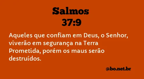 Salmos 37:9 NTLH