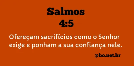 Salmos 4:5 NTLH