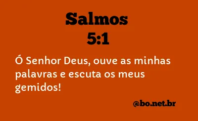 Salmos 5:1 NTLH