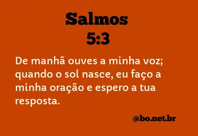 Salmos 5:3 NTLH