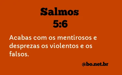 Salmos 5:6 NTLH