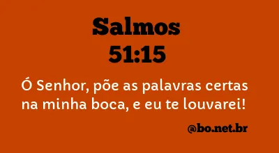 Salmos 51:15 NTLH