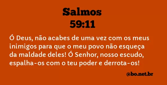 Salmos 59:11 NTLH