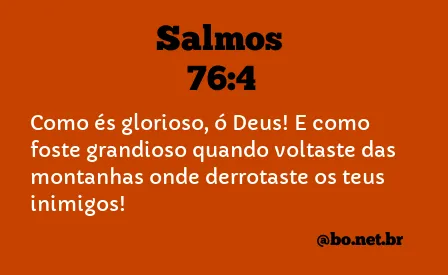 Salmos 76:4 NTLH