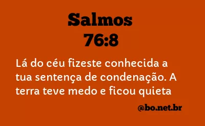 Salmos 76:8 NTLH