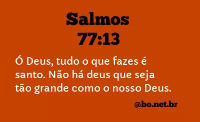 Salmos 77:13 NTLH