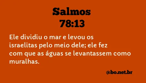 Salmos 78:13 NTLH