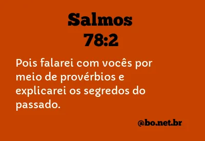 Salmos 78:2 NTLH