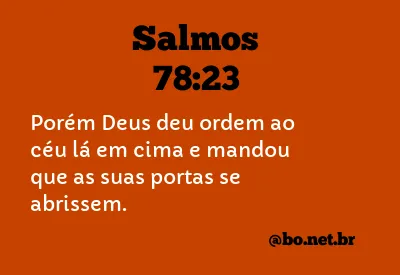 Salmos 78:23 NTLH