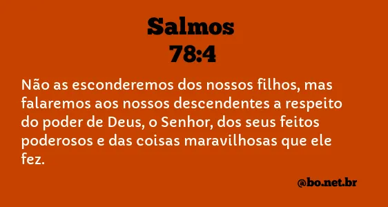 Salmos 78:4 NTLH