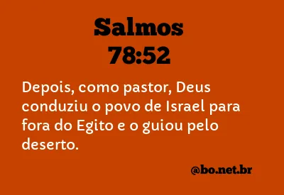 Salmos 78:52 NTLH