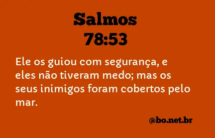 Salmos 78:53 NTLH