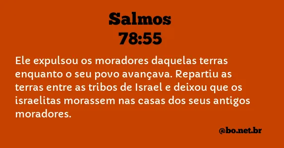 Salmos 78:55 NTLH