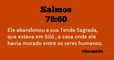 Salmos 78:60 NTLH