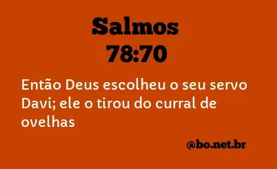 Salmos 78:70 NTLH