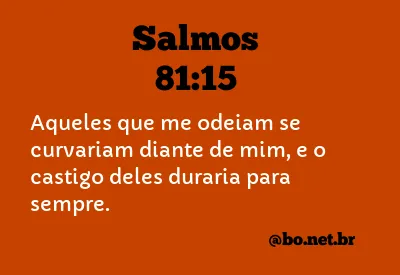 Salmos 81:15 NTLH