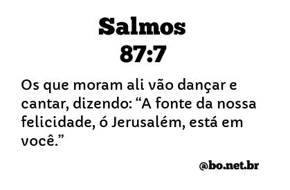 Salmos 87:7 NTLH