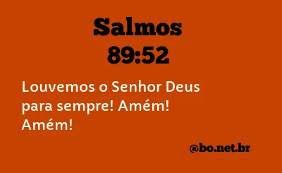 Salmos 89:52 NTLH