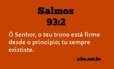 Salmos 93:2 NTLH