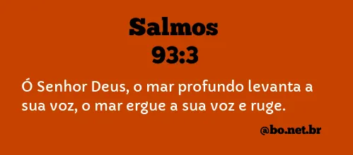 Salmos 93:3 NTLH