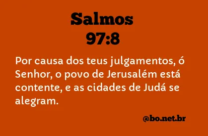 Salmos 97:8 NTLH