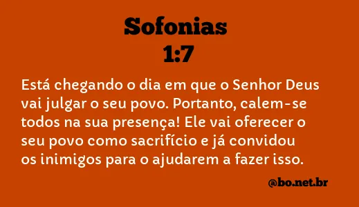 Sofonias 1:7 NTLH