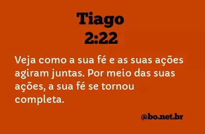 Tiago 2:22 NTLH