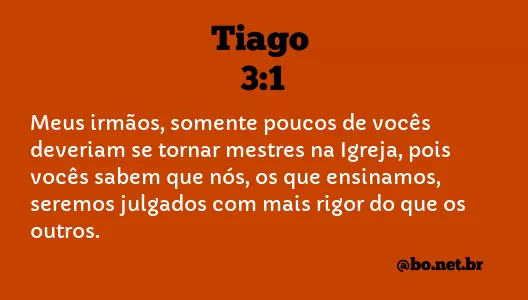 Tiago 3:1 NTLH