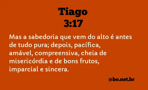 TIAGO 3:17 NVI NOVA VERSÃO INTERNACIONAL