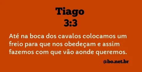 Tiago 3:3 NTLH