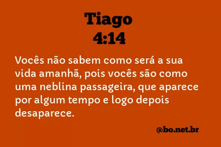 Tiago 4:14 NTLH