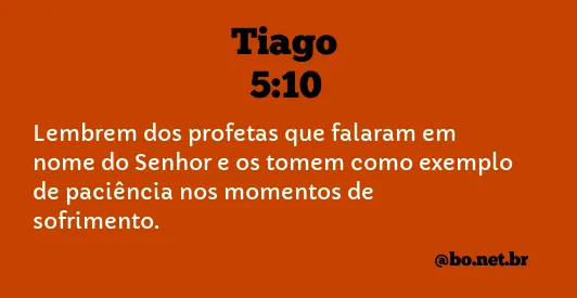 Tiago 5:10 NTLH