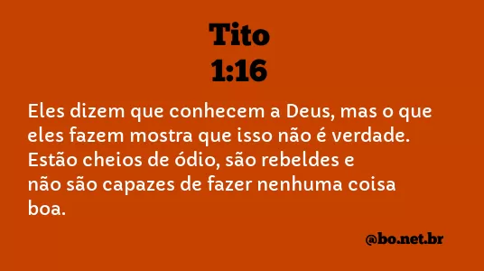 Tito 1:16 NTLH