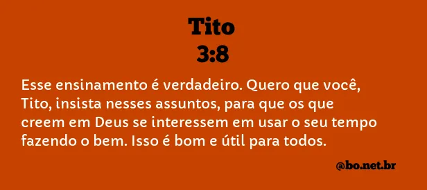 Tito 3:8 NTLH