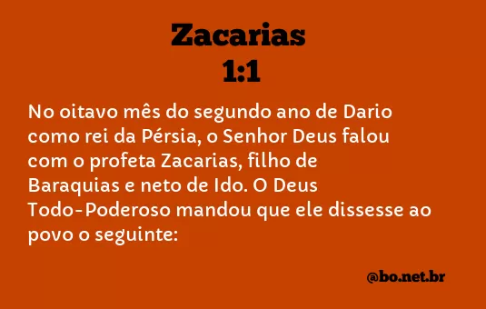 Zacarias 1:1 NTLH