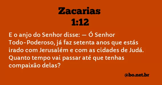 Zacarias 1:12 NTLH