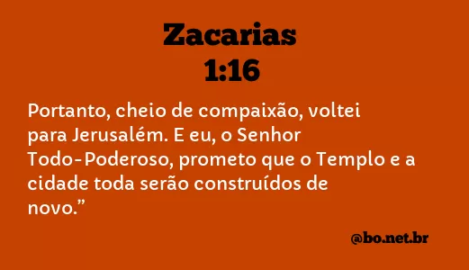 Zacarias 1:16 NTLH